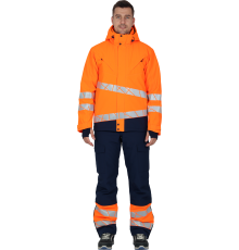 Куртка мужская утепленная ACTIVE флуоресцентный оранжевый/синий (КУР 025)