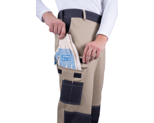 Брюки ТУРБО SAFETY мужские летние вас/синий (БРЮ 1602)