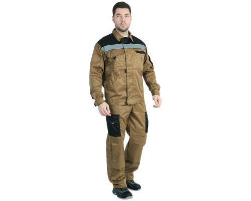 Костюм ДОКЕР (Кос 582) сафари-черный (комплект: куртка и полукомб.) Костюм ДОКЕР (Кос 582) сафари-черный (комплект: куртка и полукомб.)