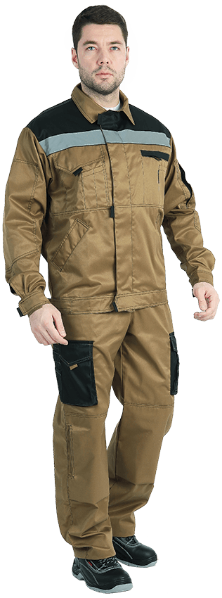 Купить Костюм ДОКЕР (Кос 582) сафари-черный (комплект: куртка и полукомб.) в Москве