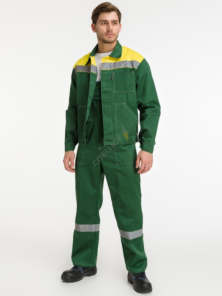 Купить Костюм ЛЕГИОН-2 зеленый/желтый (куртка и полукомбинезон) в Москве