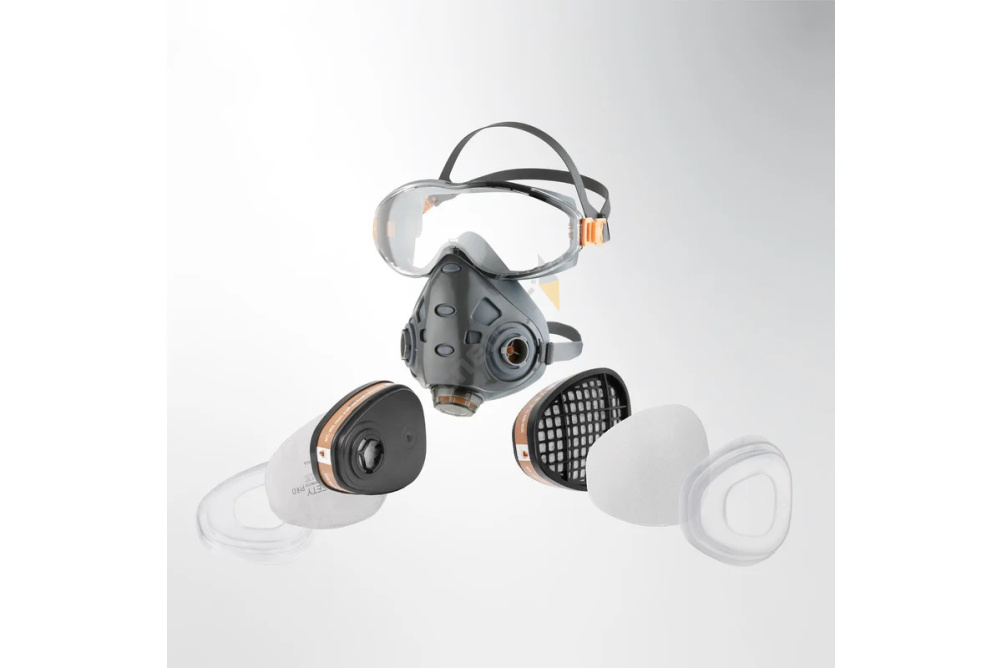 Купить Полумаска фильтрующая с интегрированными очками Air Optics 9500 Jeta Safety в Москве