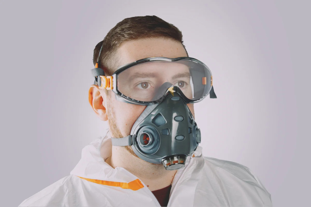 Купить Полумаска фильтрующая с интегрированными очками Air Optics 9500 Jeta Safety в Москве