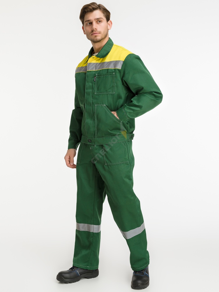 Купить Костюм ЛЕГИОН-2 зеленый/желтый (куртка и полукомбинезон) в Москве