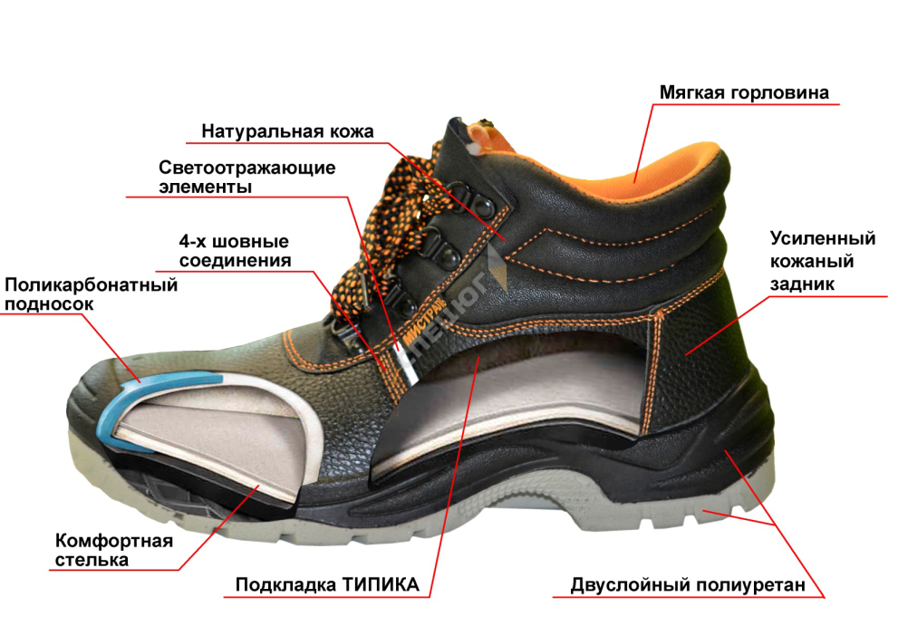 Купить Ботинки МИСТРАЛЬ с МП и МС (большие размеры) в Москве